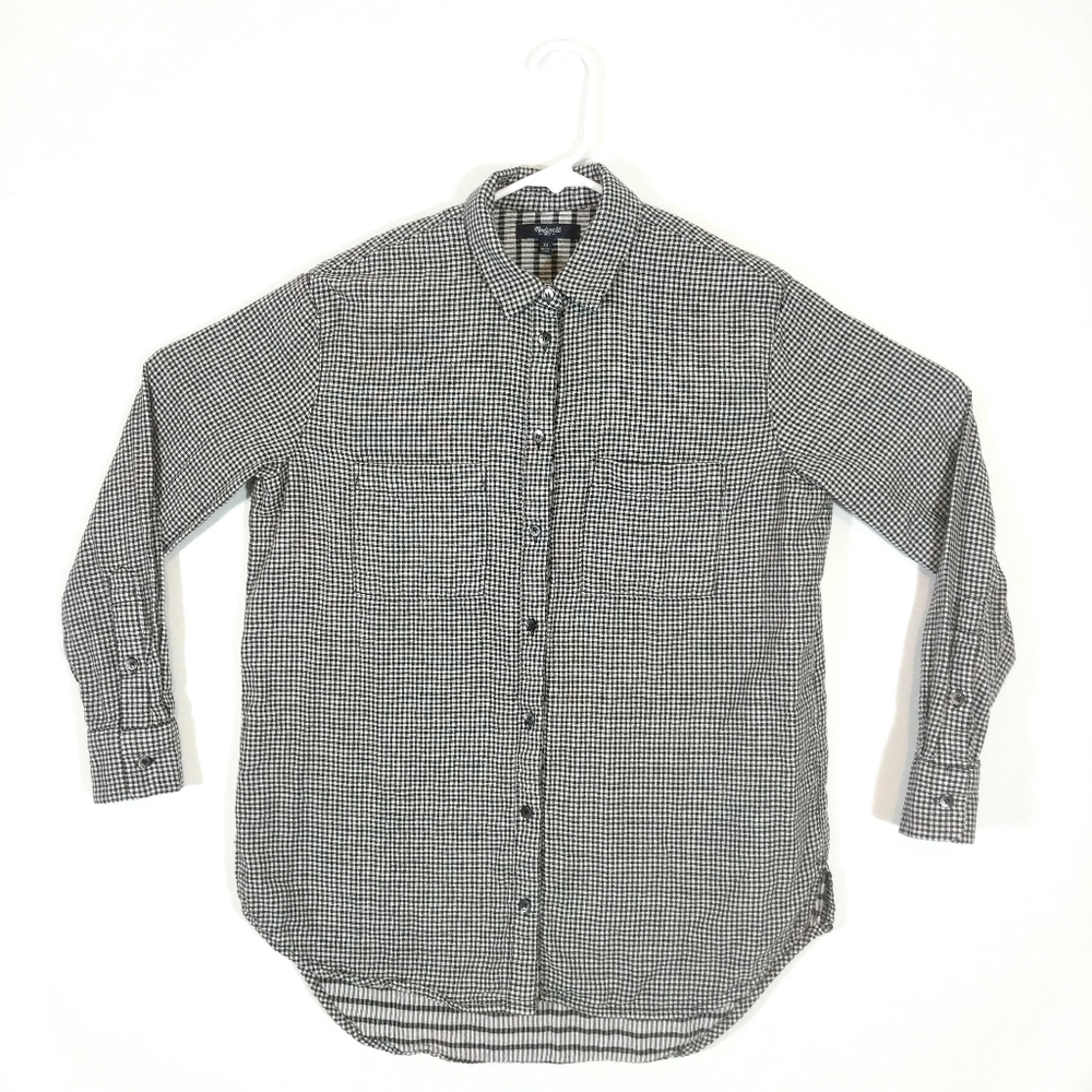 Madewell Womens Boyfriend Button Flannel Plaid EUC